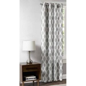Madison Park ~ Metallic Ogee Sheer  Window Panel with Blackout Lining ~ 1 Panel